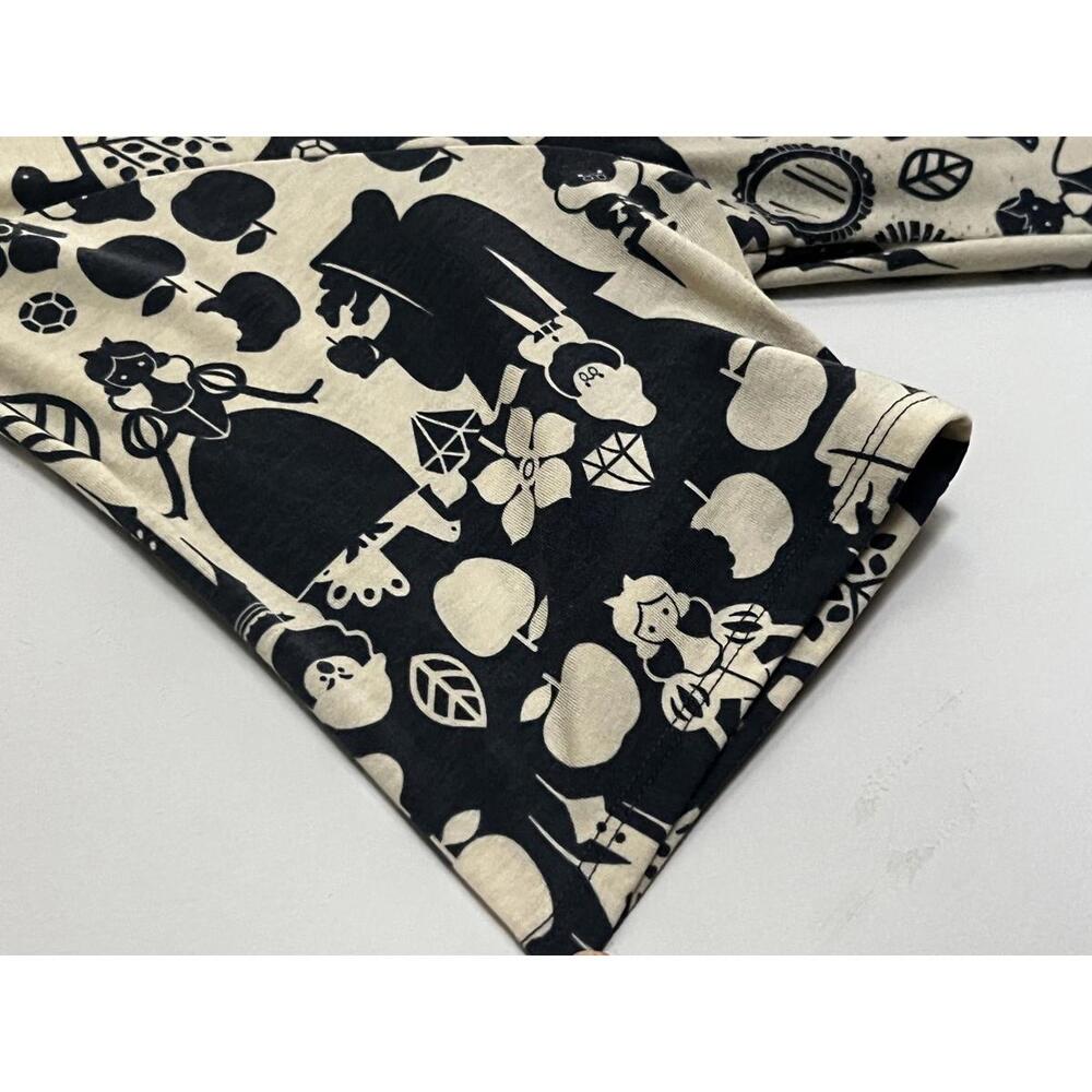 LuLaRoe Black and Cream Disney Patterned Tunic Top - Picture 2 of 5